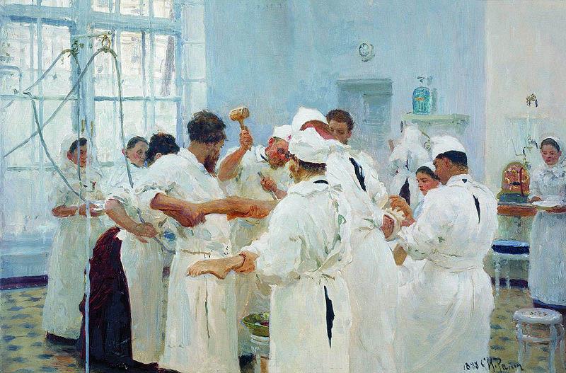 Ilya Repin The Surgeon Evgueni Vasilievich Pavlov in the Operating Theater Sweden oil painting art